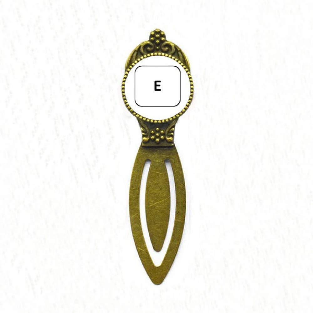 Marque-page rétro Art Déco avec lettre E au design mode - 5