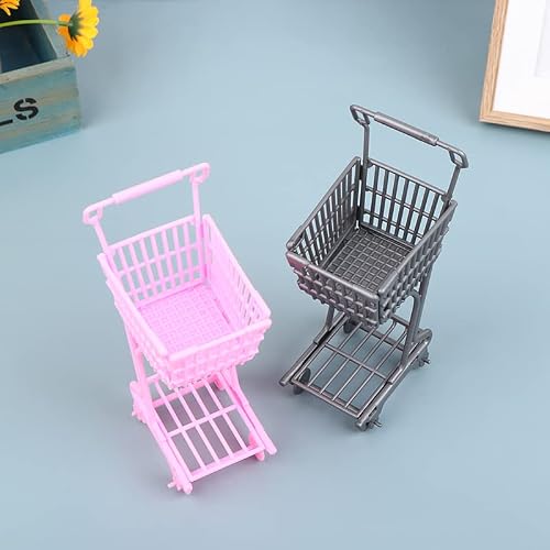 Fashion Dollhouse Item Kids Toys Mini Shopping Cart Dollhouse Accessories 1/12 Furniture Kitchen For Barbie Diy Children Game Girl Gifts #TOP3