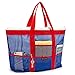 ROYALFAIR Grand sac de plage en maille durable pour les vacances d'été, les jouets aquatiques, les voyages, le grand sac de courses, le sac de rangement pliable, le sac fourre-tout polyvalent