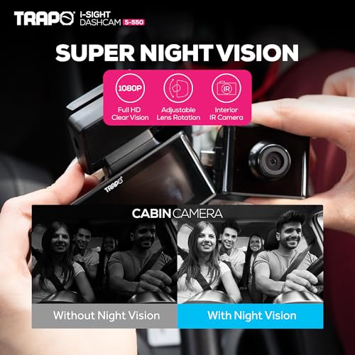 Trapo i-Sight S550 – Dash Cam Front and Rear Plus Cabin for Cars. Dash Camera for Cars with 60fps, 4K Dashcam, Built-in GPS, Wi-Fi, Lane Departure Alert, Parking Mode & G-Sensor by TRAPO - Used condition - Image 6