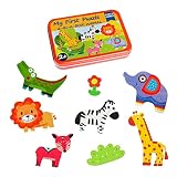 Beks Toys Baby Puzzles – Cute Animals Puzzle in Tin Box Engaging and Simple for 1+ Year Old My First