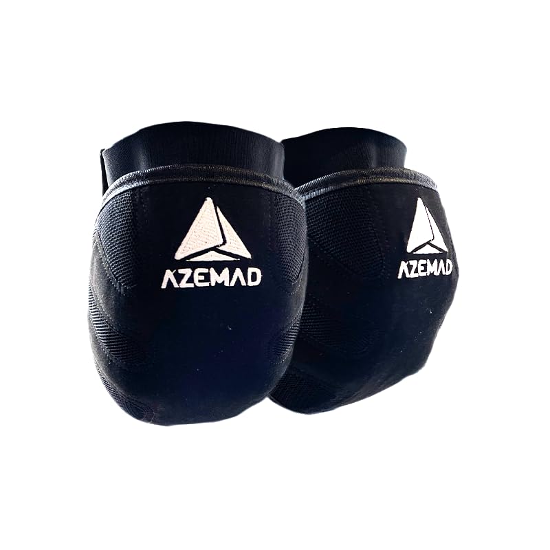 L'Estel Skates - Azemad – Pair of Azemad Eclipse Knee Pads – Pair of Knee Pads for Roller Hockey Player – Hockey Skates (Black, XXS)