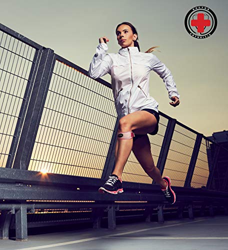 Doctor Developed Patella Tendon Strap / Knee Strap / Brace And Handbook — For Patellar Tendonitis (Jumper’s Knee), Pfps (Runner’s Knee), Itbs, Chondromalacia, Patellar Tracking (Pink, Single) #TOP4