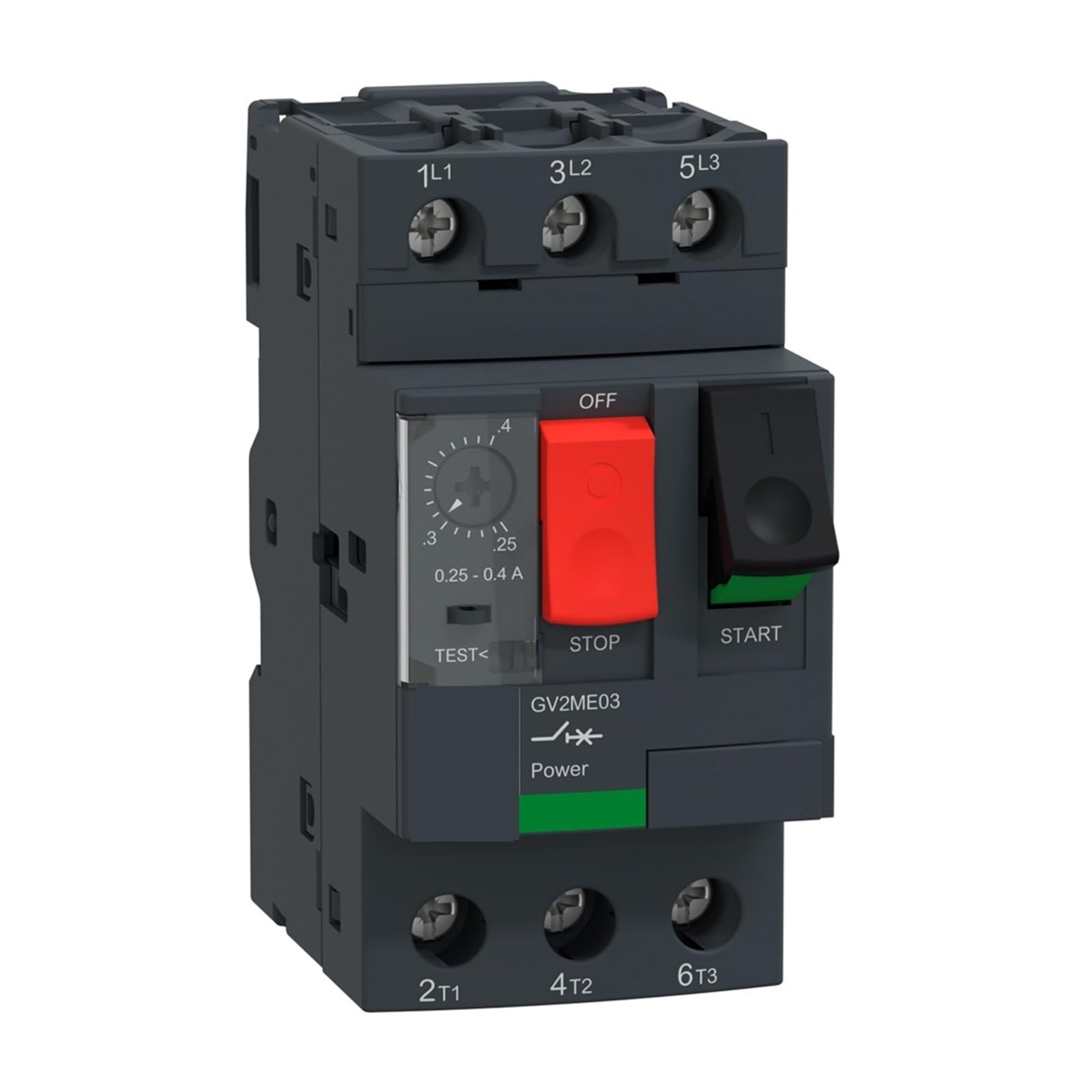 Leotnndq One Color Gv2me03 3P 0.25-0.4A Circuit Breaker