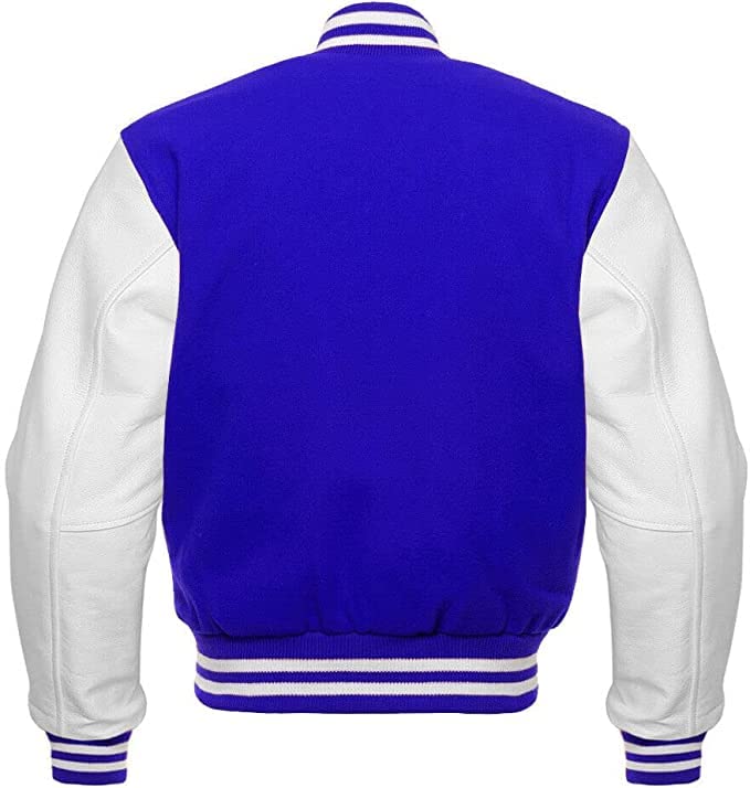 Varsity Jacket Letterman Baseball Jacket Wool body and Cowhide Leather Sleeves 17 Color Options2