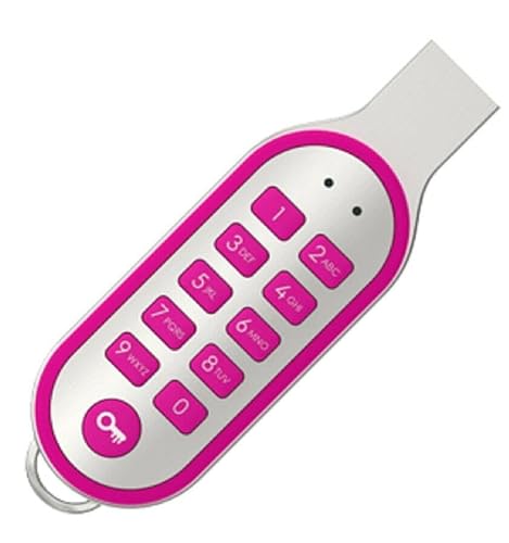 USB Stick verschlüsselt - sicherer USB 2.0 Stick 16 GB mit Hardwareverschlüsselung, verschlüsseltes Flash-Laufwerk mit Datenschutz durch Pin-Code, hochwertiges Aluminium-Gehäuse, Farbe Pink Cover
