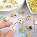 URROMA 100 Pcs Gold Acrylic Star Buttons, Retro Vintage Acrylic Buttons Five-Pointed Star Buttons Sew on Buttons Embellishments for DIY Crafts，15mm