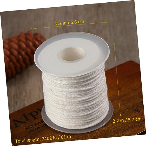 2 rollos de mechas trenzadas para velas blancas miniatura 2