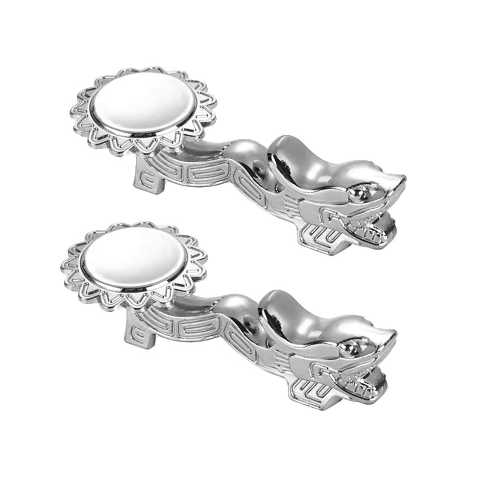 DOITOOL 2pcs Chopsticks Holder Alloy Retro Dragon Head Chopsticks Rack Knife Spoon Fork Stand (Silver)