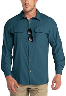 Outdoor Ventures Men's Long Sleeve Shirt, Outdoor Functional Shirt, Quick-Drying Shirts, Casual Shirt, Breathable Sports S...