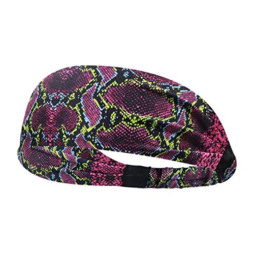 BLAISTER Animal Print Headbands for Women, Snake Print Head Bands Athleisure Hair Band Non Slip Stretchy Breathable Head Wrap Elastic Hair Accessories (Snake Print)