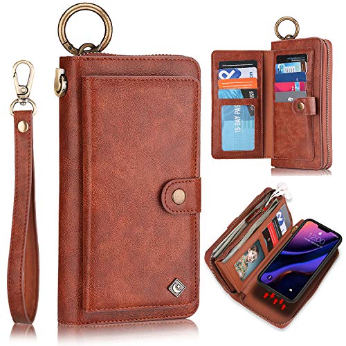 XRPow Wallet Case iPhone 11 Pro Max 6.5Inch [2 in 1] Magnetic Detachable