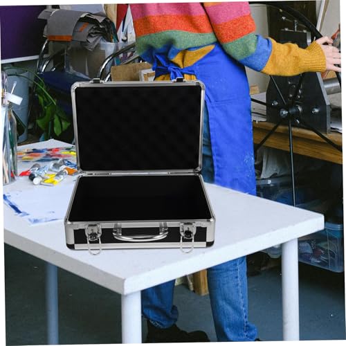 POPETPOP Aluminum Tool Storage Case Portable Organizer for Tools Medication and Accessories Lightweight Durable Design Lock for Professionals and Home Use4