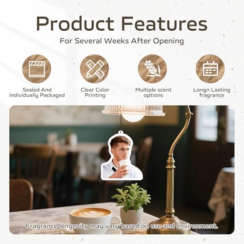 Image of HINFKA Custom Photo Car Air Fresheners for Event Giveaways | Business Gifts; Double-Sided Print Company Logo; 10-1000 Pcs Bulk Orders; Scent Options Available; Custom Shape