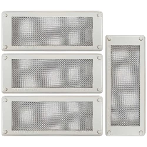 Roshield Pest Proofing Air Brick Mesh Vent Cover | Mouse Insect Rodent Control Prevention x 4 (White, Standard)