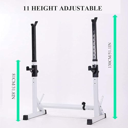 Miniatura 4 de Estante de prensa de banco ajustable multifunción para levantamiento de pesas Fitness Estante ajustable para sentadillas, estación de inmersión,