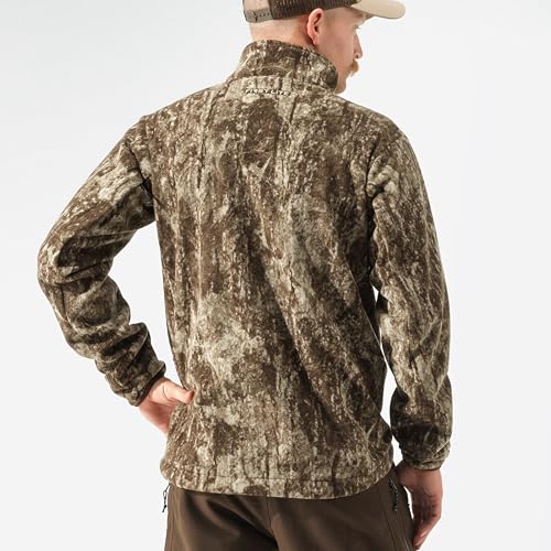 Image of First Lite Men's Challis Fleece - Windproof Soft Shell Camo Hunting Jacket, Hoodless Thermal Layer Hunting Gear For Men