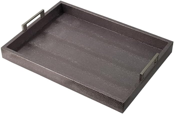 HomeStock Snake Print Nesting Trays - Set of 3 - Gray & Silver - Decorative Serving & Accent Trays