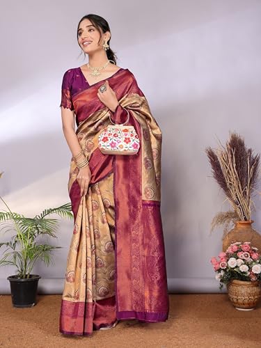 Image of Avantika Fashion Women's Kanjivaram Soft Silk Banarasi Sarees With Blouse Piece For Women