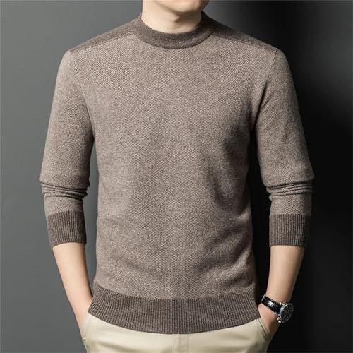 Men's Thickened Slim Fit Knitted Pullover Round Neck Long Sleeve Casual Street Warm Sweater3