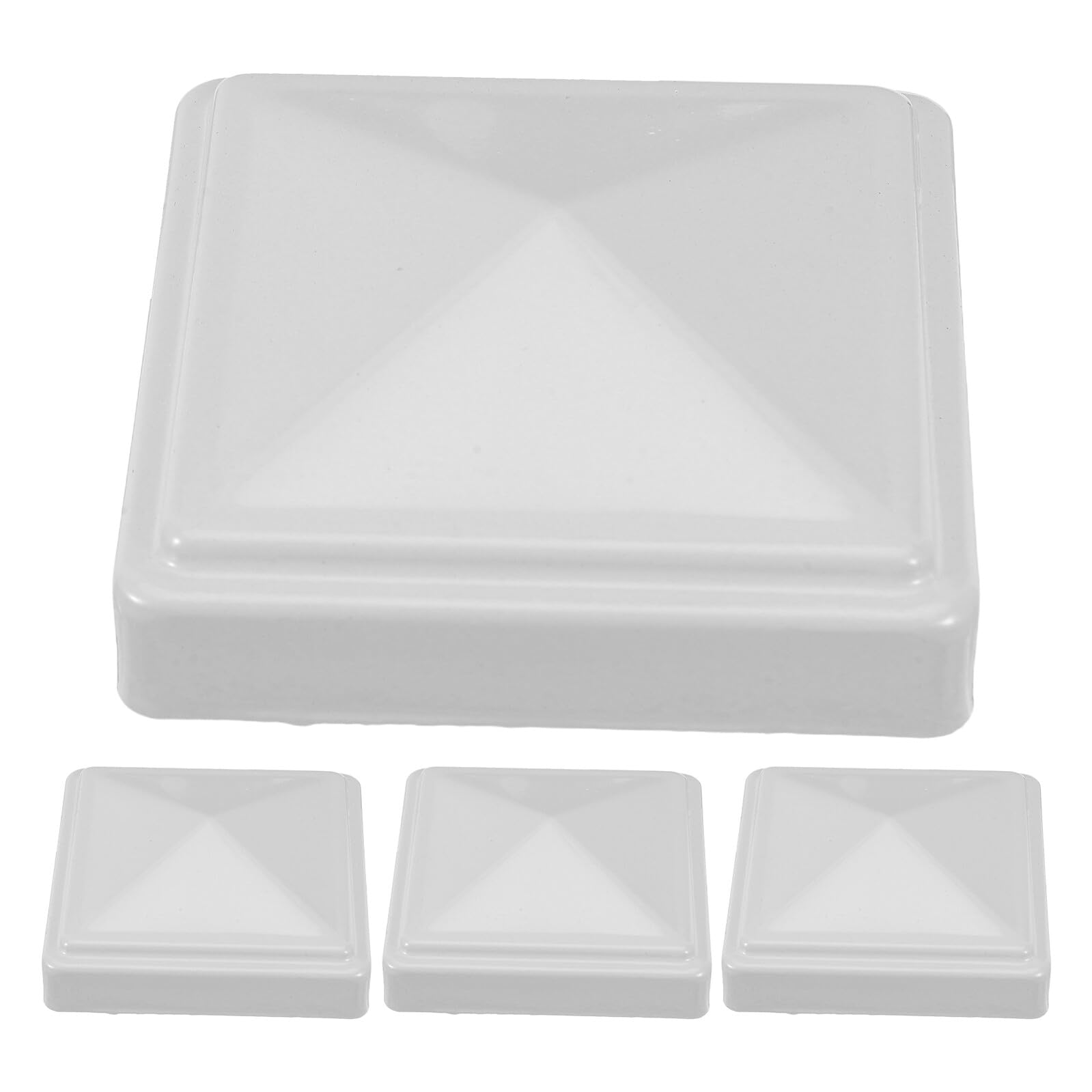Poteaux pourris par la pluie ? Capuchons carrés 100x100 mm étanches en métal blanc pour clôtures