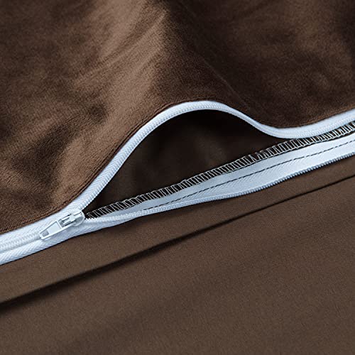 Chanasya Velour Velvet Duvet Cover Set - Duvet Cover (104” X 90”) & 2 Pillow Shams (20” X 36”) - 3-Piece Set - Mink, King Size #TOP4