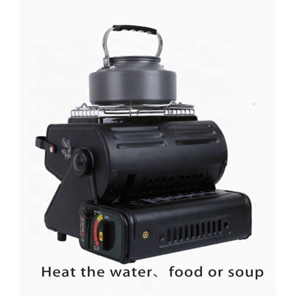 Calentador De Terraza Calentador De Propano Calentador De Patio Trasero Portátil 2 En 1 Horno De Gas Exterior con Mango De Mano, Peso Ligero/Sin Humo/Escritorio