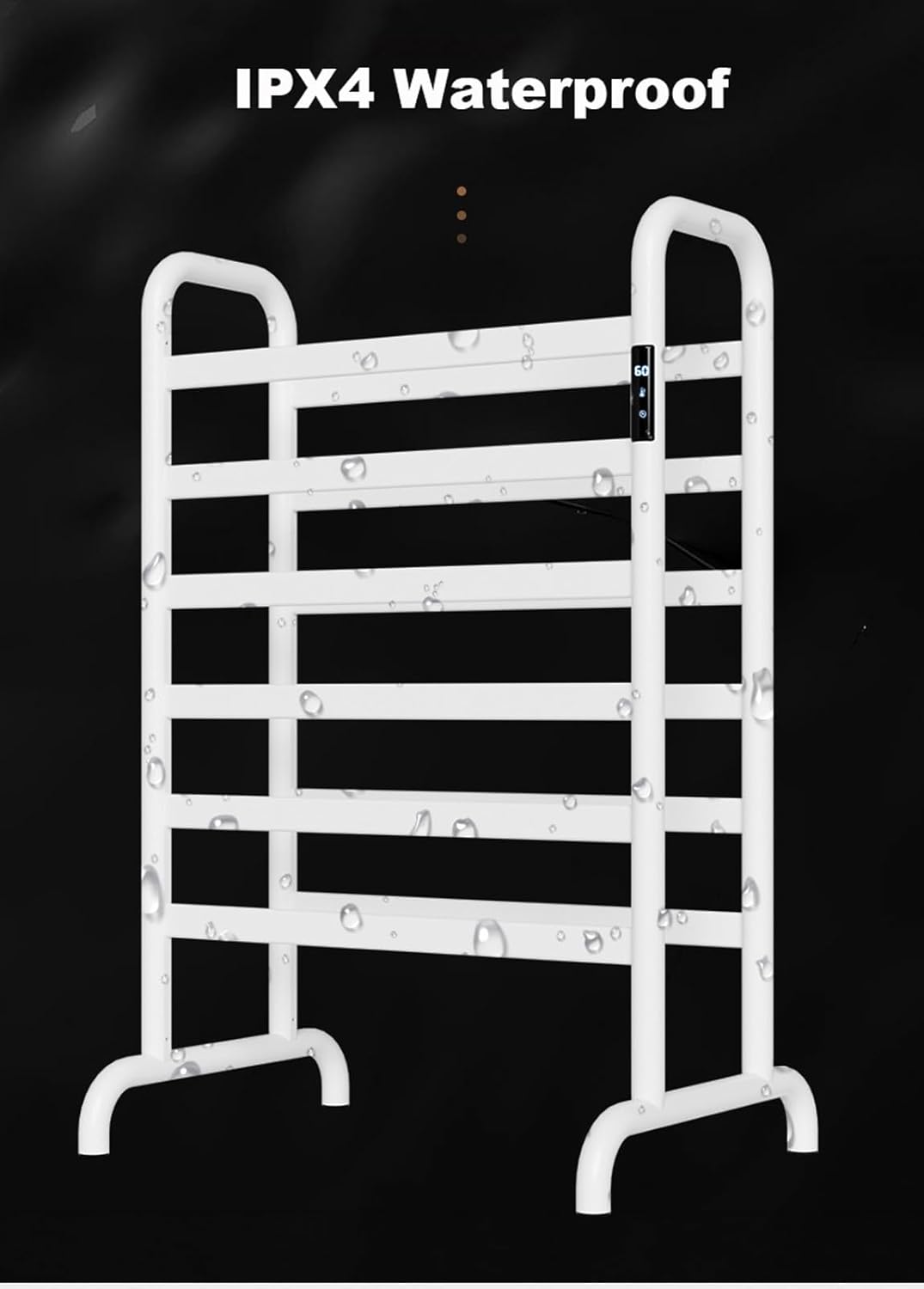 Electric Towel Warmer Rack Freestanding Double-Row Aluminum Heater with LED Display & Timer Overheat Protection Luxury Heated Towel Rail for Spa & Home Use
