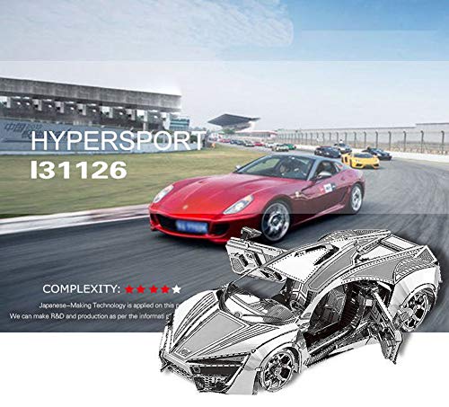 DIY 3D Car Metal Model 3D Puzzle 3D Laser Cut Jigsaw Toys 3D Metal Model Kit for Adults&Kids Mechanical Model Educational Toy Indoor Decoration Desk Toy Birthday Gift Collection Brain Teaser Puzzles - Image 2