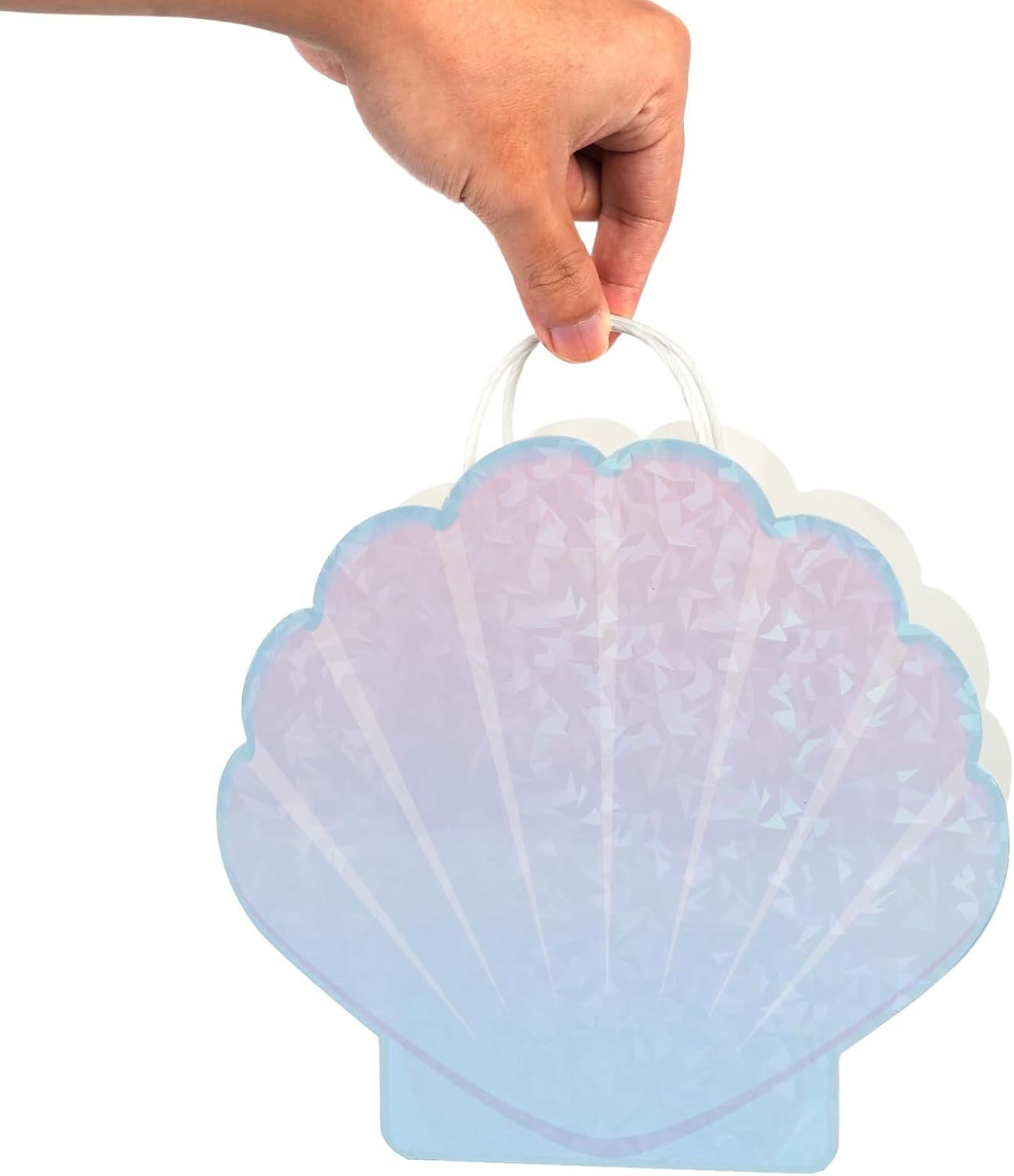 Jopffol 12 Pack Mermaid Party Favor Bags – Seashell Gift Bags for Under the Sea Birthday Decorations, Ocean Theme Goodie Bags, Summer Beach Party Supplies - Image 3