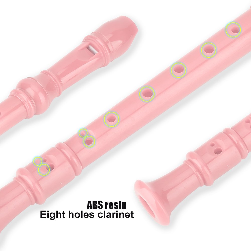Flûte à bec soprano aiguë avec 8 trous, Flageolet ABS, instrument à canalisation, convient aux enfants – Jolie en rose