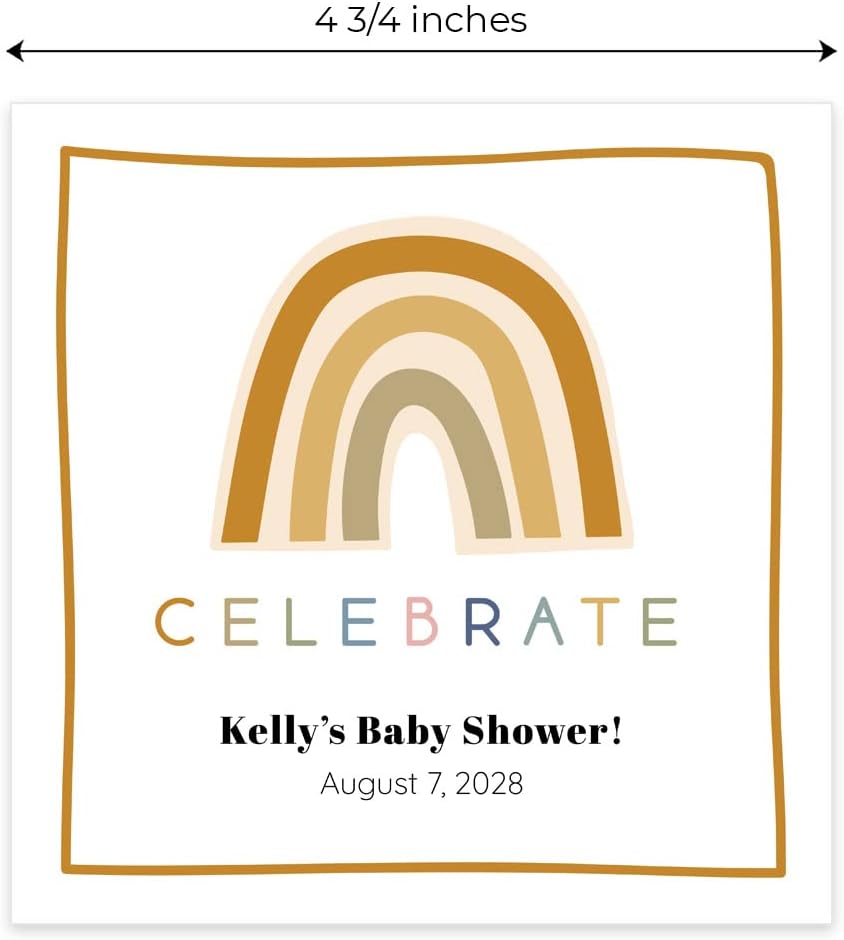 Personalized Modern Rainbow Beverage Napkins / 100 Custom Colorful Birthday Cocktail Napkins/Adorable Gender Neutral Baby Shower Design/Party Supplies/Made In The USA