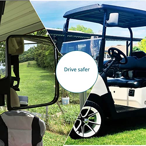 Moveland Universal Golf Cart Side View Mirrors Compatible With Ezgo Club Car Yamaha & Tractor, Moveland Rhox Style Accessories #TOP4
