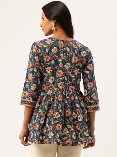 Image of Princess Cut Top for Women - 3 /4 Sleeves with Front Drawstrings (S-XXL)