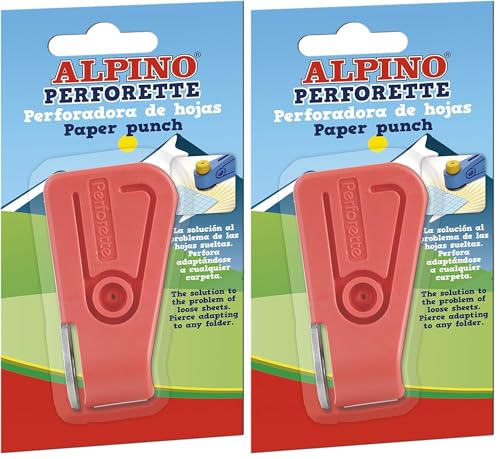 Alpino Perforadora de Papel Perforette, PF0001 (Paquete de 2)