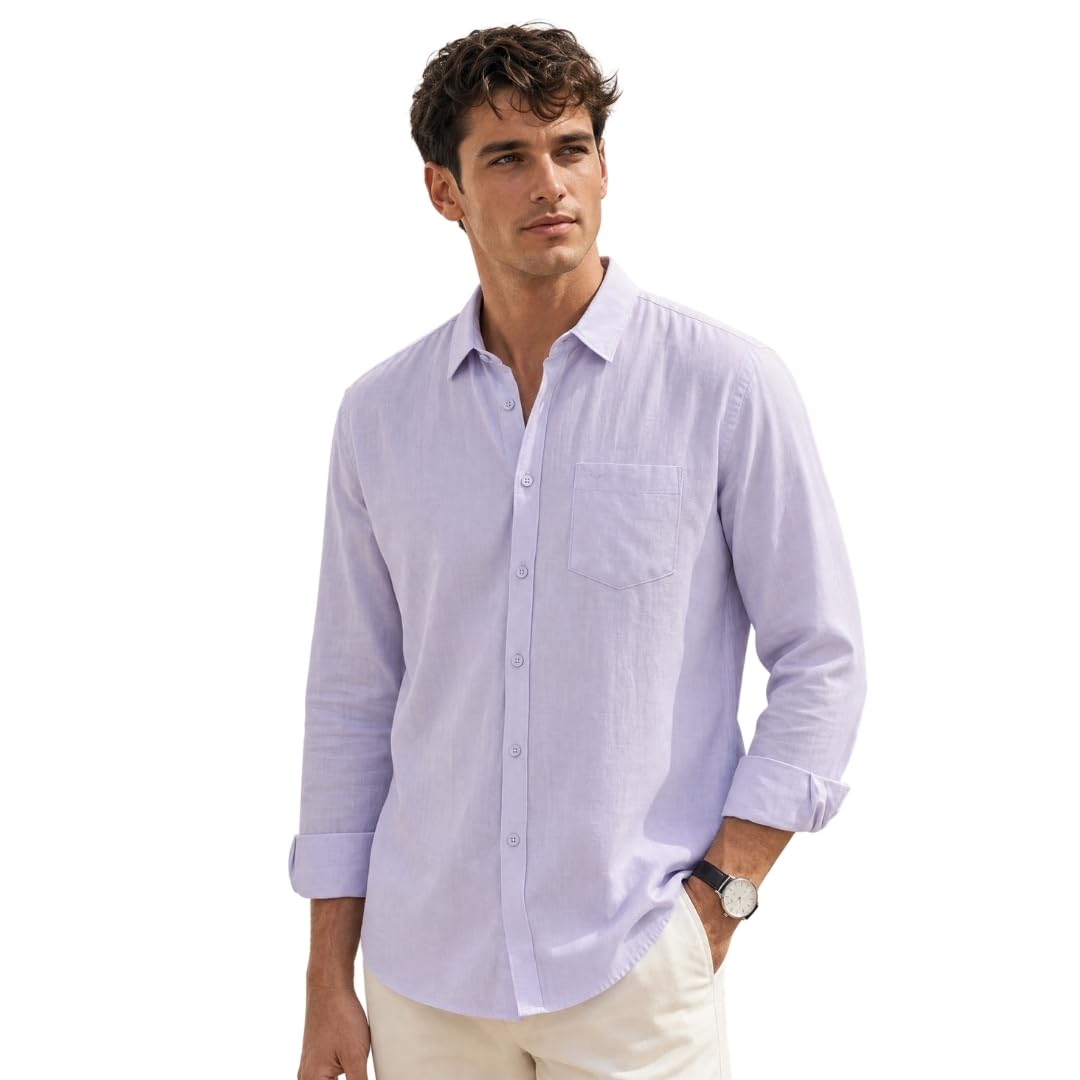 nobero Linen Shirts for Men with Soft Handfeel & Naturally Antibacterial Finish-picture-20