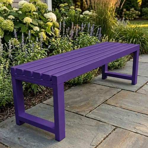 Outdoor Garden Bench, 2-Person Steel Patio Bench 3.3ft 3.9ft 4.9ft 5.9ft...