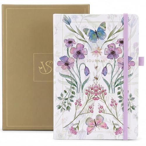 Carnet à pois A5 premium en papier 160g épais pour bullet journal floral