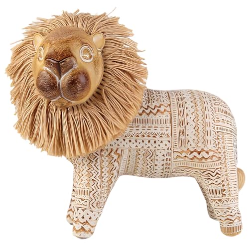 Figura de León Decorativa de Resina Bohemia