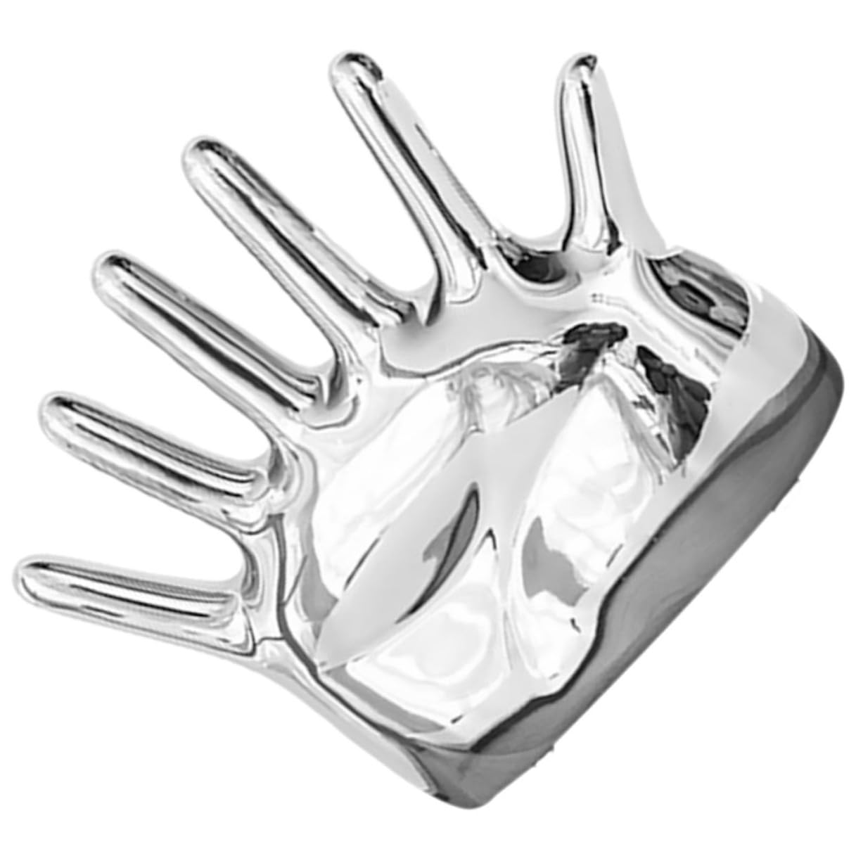 Toyvian Handringhalter aus Keramik mit Silberbeschichtung Schmuckständer für Ringe Elegantes Wohnaccessoire und Ringschmuck Aufbewahrung Schutz vor Kratzern und Anlaufen