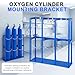 Generic 40L Gas Cylinder Holder Stand Oxygen Storage Rack Organizer (Triple Compartment)