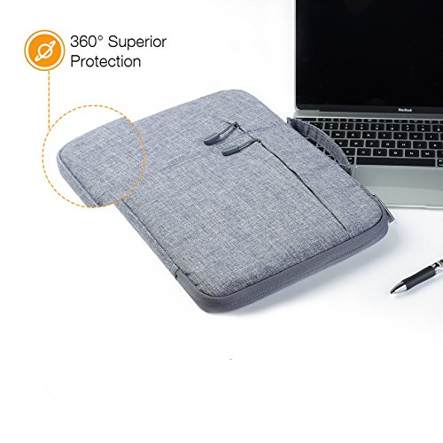 Megoo 12Inch Sleeve Case For Microsoft Surface Pro 9/8/7/7 Plus/Surface Laptop Go 12.4"/Pro X/6/5/4/3 12.3", Slim Carry Case With Handle For 11-11.6-12 Tablet Chromebook Laptop(Gray) #TOP5