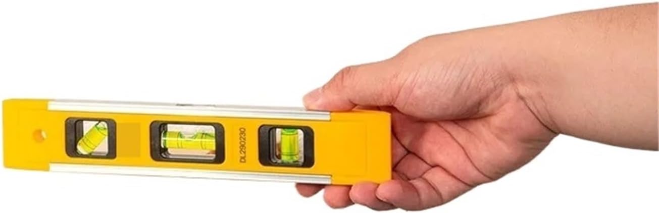 1pc 9 Inch Torpedo Level, Magnetic Box Level with 45°/90°/180° Bubbles, Shock Bubble Level Tool for Measuring