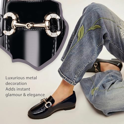 Image of DeYashopin Womens Loafers Shoes Fashion Low Heel Slip on Shoes Comfortable Driving Flats