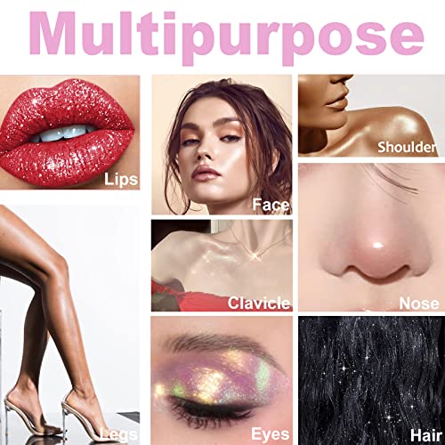 Highlighter Powder Stick, Highlighter Makeup Stick For Body, Fairy Patting Powder Highlighter To Brighten Face Lip, Glitter Face Hair High Gloss, Enhance Stereo Scopic Facial Contour (#3 Golden Brown) #TOP2