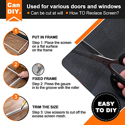 Land Guard Fiberglass Screen Mesh And Roll Window Screen Door Mesh - 48Inch X 100Ft Rolls Of Screen For Porches, Pet Proof Window Screen Replacement Suitable For Windows, Doors And Porches #TOP2