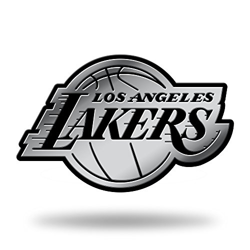 Rico Industries NBA Los Angeles Lakers Chrome Finished Auto Emblem 3D Sticker Silver