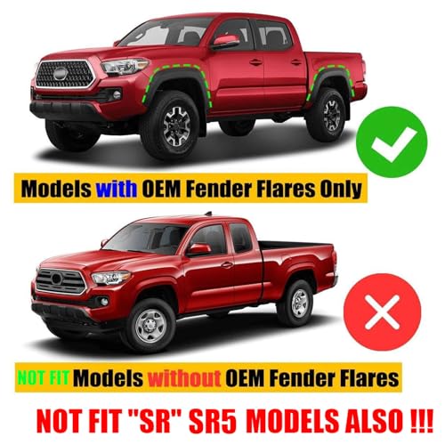 Image of XUKEY 4PCS Mud Flaps Splash Guard for Toyota Tacoma 2022 2023 Mudguards Mudflaps with Fender Flares Tire Protector Rear Front Car Accessories Replacement