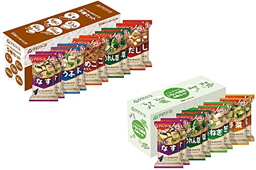 【セット商品】アマノフーズ いつものおみそ汁 定番5種プラス贅沢4種8食セット(いつものおみそ汁5種セット10食2個 いつものおみそ汁 贅沢4種8食1個)