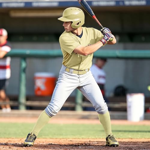 Image of JASGOOD 2 Pack Baseball Socks and Belt Combo Set Softball Socks and Belts Elastic Waist Belt for Youth and Adult Boys